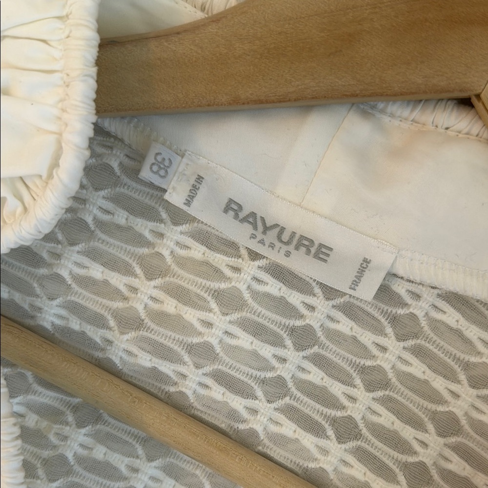 RAYURE White Ruffled Button-Up Cardigan - Picture 8 of 8